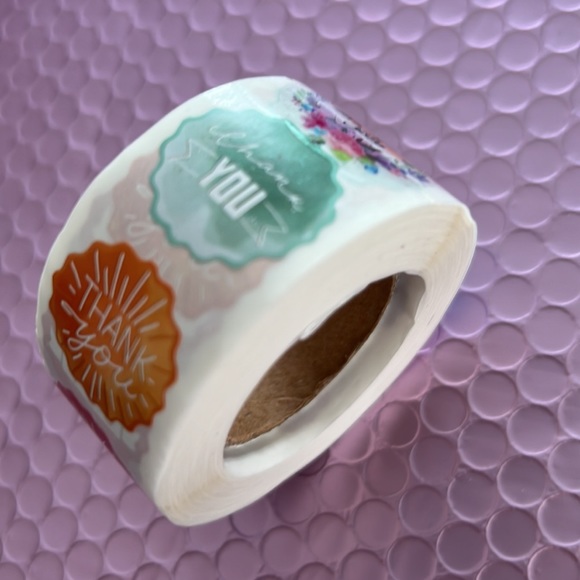 2/25$ 500 pcs Thank You Stickers 1" inch (8 Designs) - Picture 9 of 11